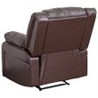 Home Square 2 Piece Upholstered Leather Recliner Set in Brown