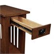 Home Square Mission Solid Ash Wood End Table in Medium Oak (Set of 2)
