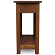 Home Square Mission Solid Ash Wood End Table in Medium Oak (Set of 2)