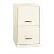 Home Square 2 Drawer Metal Filing Cabinet Set in Pearl White (Set of 2)
