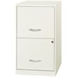 Home Square 2 Drawer Metal Filing Cabinet Set in Pearl White (Set of 2)