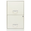 Home Square 2 Drawer Metal Filing Cabinet Set in Pearl White (Set of 2)