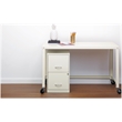 Home Square 2 Drawer Metal Filing Cabinet Set in Pearl White (Set of 2)