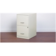 Home Square 2 Drawer Metal Filing Cabinet Set in Pearl White (Set of 2)