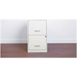 Home Square 2 Drawer Metal Filing Cabinet Set in Pearl White (Set of 2)