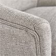 Home Square 2 Piece Swivel Linen Office Chair Set in Light Gray
