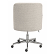 Home Square 2 Piece Swivel Linen Office Chair Set in Light Gray