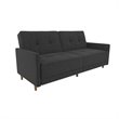 Home Square 2 Piece Coil Linen Convertible Sleeper Sofa Set in Gray