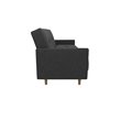 Home Square 2 Piece Coil Linen Convertible Sleeper Sofa Set in Gray