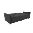 Home Square 2 Piece Coil Linen Convertible Sleeper Sofa Set in Gray