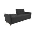 Home Square 2 Piece Coil Linen Convertible Sleeper Sofa Set in Gray