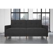 Home Square 2 Piece Coil Linen Convertible Sleeper Sofa Set in Gray