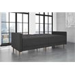 Home Square 2 Piece Coil Linen Convertible Sleeper Sofa Set in Gray