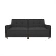 Home Square 2 Piece Coil Linen Convertible Sleeper Sofa Set in Gray