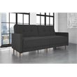 Home Square 2 Piece Coil Linen Convertible Sleeper Sofa Set in Gray