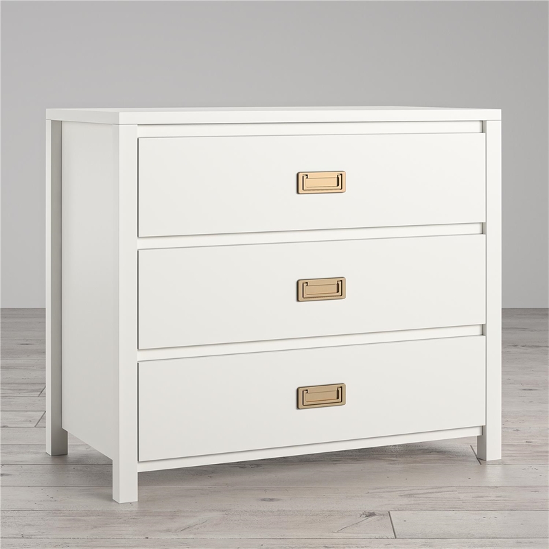 Home Square Kids Bedroom Set with Two 3 Drawer White Kids Dresser ( Set of 2 )