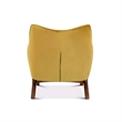 Home Square 2 Piece Mid Century Modern Velvet Accent Chair Set in Yellow