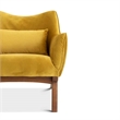 Home Square 2 Piece Mid Century Modern Velvet Accent Chair Set in Yellow