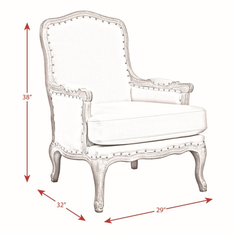 Home Square 2 Piece Regal Upholstered Fabric Accent Chair Set in Light Blue
