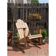 Home Square 2 Piece Wood Outdoor Rocker Chair Set in Acorn Brown