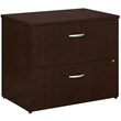Home Square 2 Piece Wood Filing Cabinet Set with 2 Drawer in Mocha Cherry
