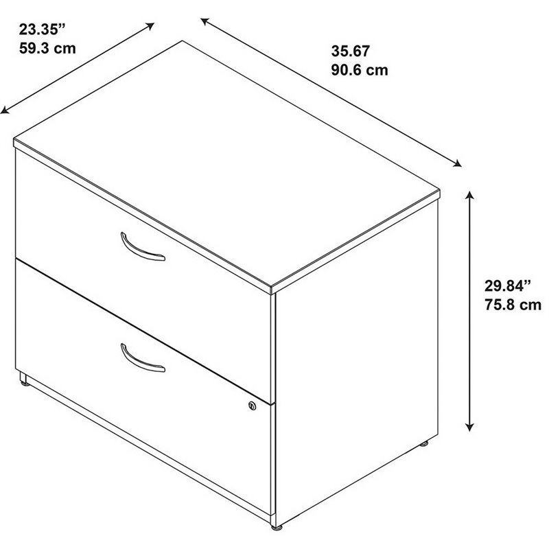 Home Square 2 Piece Wood Filing Cabinet Set with 2 Drawer in Mocha Cherry