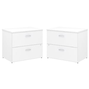 Home Square 2 Piece Lateral Engineered Wood Filing Cabinet Set in White