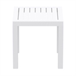 Home Square 2 Piece Square Resin Patio Side Table Set in White