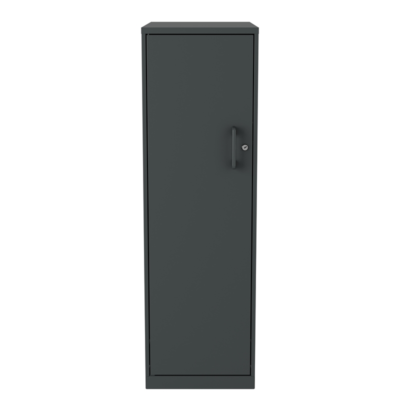 Home Square 2 Piece Metal Locker Storage Cabinet Set with 4 Shelf in Charcoal