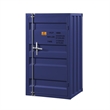 Home Square 2 Piece Contemporary Metal Cargo Chest Set with Door in Blue