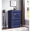 Home Square 2 Piece Contemporary Metal Cargo Chest Set with Door in Blue