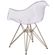 Home Square 2 Piece Transparent Polypropylene Dining Chair Set in Clear