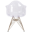 Home Square 2 Piece Transparent Polypropylene Dining Chair Set in Clear