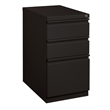 Home Square 2 Piece Pedestal Mobile Filing Cabinet Set in Black