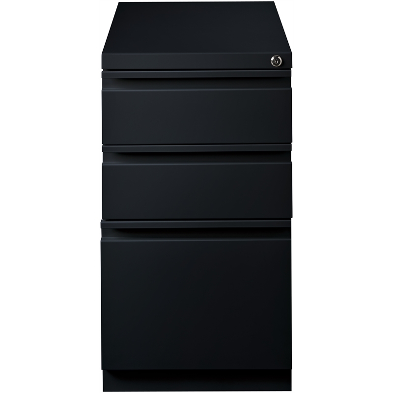 Home Square 2 Piece Pedestal Mobile Filing Cabinet Set in Black
