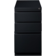 Home Square 2 Piece Pedestal Mobile Filing Cabinet Set in Black