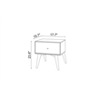 Home Square 2 Piece Bedroom Set with Two Brown Walnut Wood Nightstands