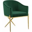 Home Square 2 Piece Upholstered Velvet Dining Chair Set in Green