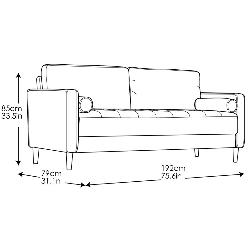Home Square 2 Piece Transitional Fabric Upholstery Sofa Set in Navy Blue