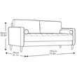 Home Square 2 Piece Transitional Fabric Upholstery Sofa Set in Navy Blue
