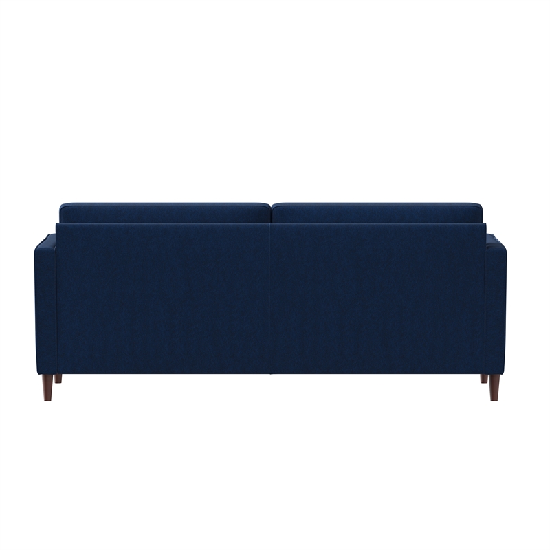 Home Square 2 Piece Transitional Fabric Upholstery Sofa Set in Navy Blue