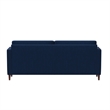 Home Square 2 Piece Transitional Fabric Upholstery Sofa Set in Navy Blue