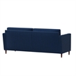 Home Square 2 Piece Transitional Fabric Upholstery Sofa Set in Navy Blue