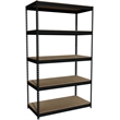 Home Square 2 Piece Metal Shelving Storage Unit Set with 5 Shelf in Black