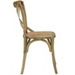 Home Square 2 Piece Wood Frame Dining Chair Set with Rattan Seat in Natural