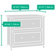 Home Square 2 Piece Engineered Wood Filing Cabinet Set in Chalked Chestnut