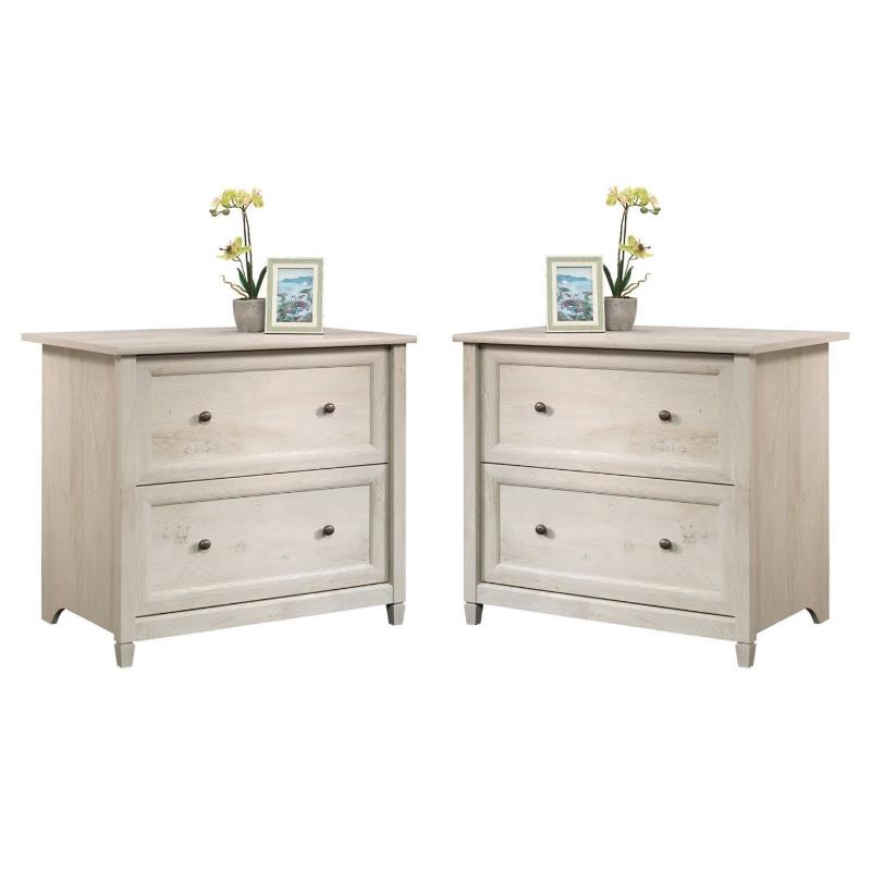 Home Square 2 Piece Engineered Wood Filing Cabinet Set in Chalked Chestnut