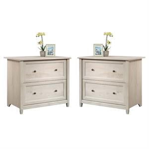 Home Square 2 Piece Engineered Wood Filing Cabinet Set in Chalked Chestnut