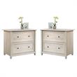 Home Square 2 Piece Engineered Wood Filing Cabinet Set in Chalked Chestnut