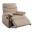 Home Square 2 Piece Upholstered Linen Woven Recliner Set in Beige